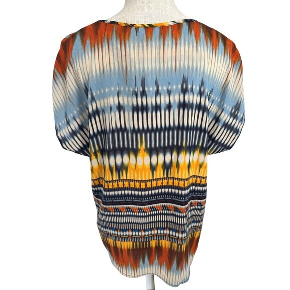 Live And Let Live Womens Multicolor Short Sleeve Top L Polyester Made In Vietnam - Picture 3 of 11